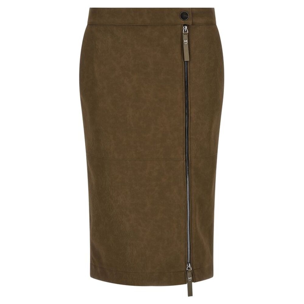 PINKO Brown Viscose Midi Women's Skirt